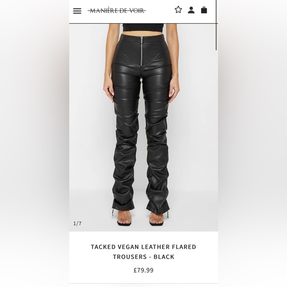 Maniere De Voir Pants - Maniere De Voir Leather Pants